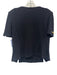 St. John Collection Size 14 Black Wool & Rayon Short Sleeve Shoulder Pads Top Black / 14