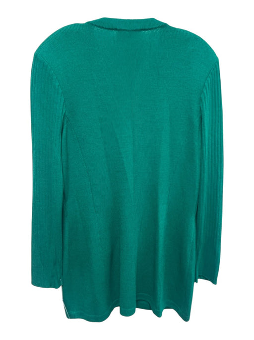 St. John Collection Size 14 Jade Green Wool & Rayon Shoulder Pads Cardigan Jade Green / 14