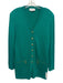 St. John Collection Size 14 Jade Green Wool & Rayon Shoulder Pads Cardigan Jade Green / 14