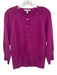 St. John Sport Size L Fuschia Purple Wool & Rayon 3/4 Sleeve Knit Cardigan Fuschia Purple / L