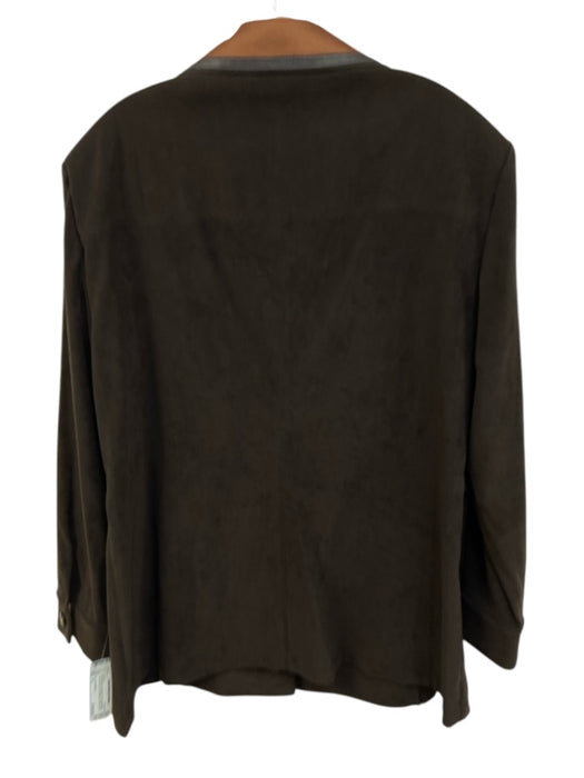 St. John Sport Size XL Brown Multi Polyester & Polyurethane Faux Suede Jacket Brown Multi / XL