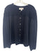 St. John Collection Size XL Navy Blue Wool & Rayon Long Sleeve Textured Cardigan Navy Blue / XL