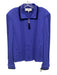 St. John Sport Size L Blue & Black Wool & Rayon Long Sleeve Cable Knit Jacket Blue & Black / L