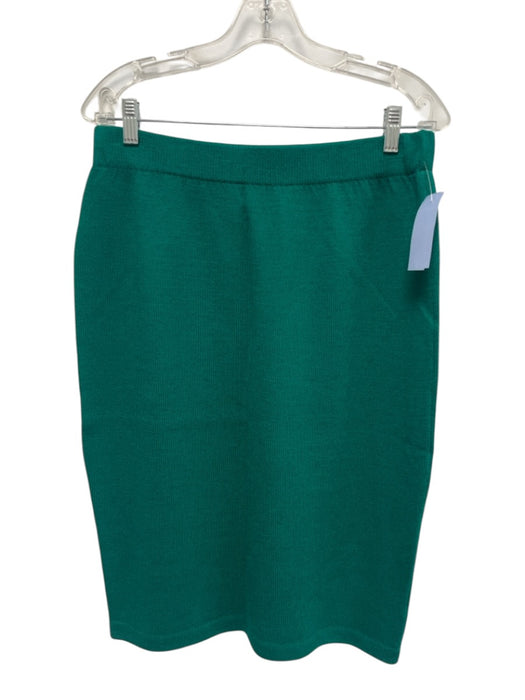 St. John Collection Size M/12 Teal Green Wool & Rayon Sleeveless Tank Skirt Set Teal Green / M/12
