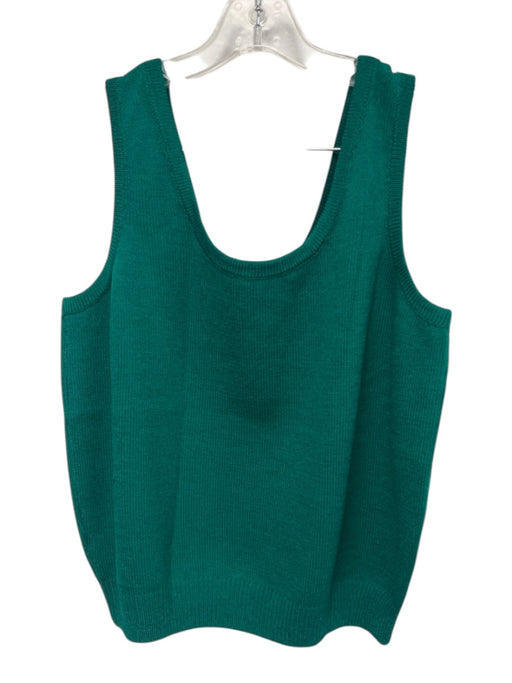 St. John Collection Size M/12 Teal Green Wool & Rayon Sleeveless Tank Skirt Set Teal Green / M/12