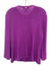 St. John Purple Wool & Rayon Sleeveless Tank Knit Gold Buttons Jacket Set Purple / M