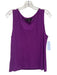 St. John Purple Wool & Rayon Sleeveless Tank Knit Gold Buttons Jacket Set Purple / M