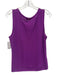 St. John Purple Wool & Rayon Sleeveless Tank Knit Gold Buttons Jacket Set Purple / M