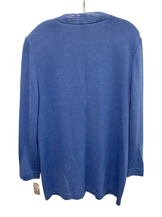 St John Evening Size 12/14 Periwinkle Blue Wool Blend Square Neck Maxi Skirt Set Periwinkle Blue / 12/14