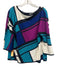 St John Collection Size XL Blue, Purple, Teal Wool Blend Long Sleeve Knit Top Blue, Purple, Teal / XL