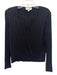 St John Collection Size Large Navy Blue Wool Blend Long Sleeve Open Knit Top Navy Blue / Large