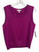 St John Sport Size Large Magenta Pink Wool Blend Sleeveless Knit Ribbed Top Magenta Pink / Large