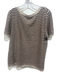 St. John Sport Size XL Brown & Beige Wool Blend Knit Short Sleeve Striped Top Brown & Beige / XL