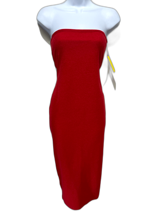 Beyond Yoga Size S Red Polyester & Elastane Stretch Strapless Built In Bra Dress Red / S