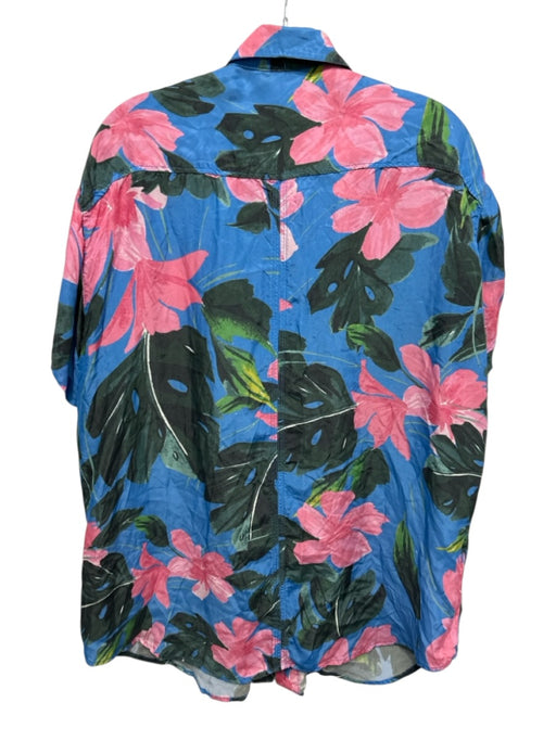 Left On Friday Size Est S Blue & Multi Short Sleeve Tropical Print Short Set Blue & Multi / Est S