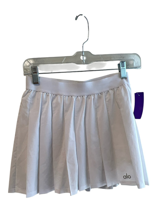 Alo Size Est XS White No Fabric Tag Pleated Stretch Waist short Skort White / Est XS