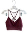 Alo Size XXS Maroon No Fabric Tag Ankle Length Bra Top Mesh Accent Athletic Set Maroon / XXS