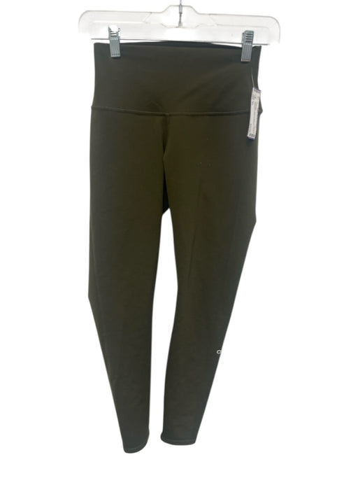 Alo Size XS Olive Green Missing Fabric Tag Elastic Waistband Athletic Leggings Olive Green / XS