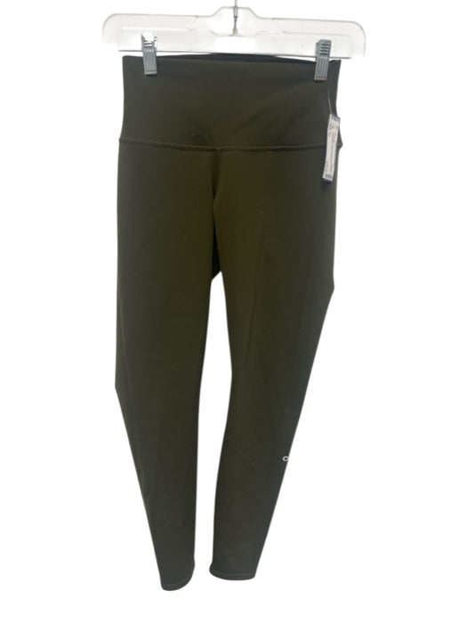 Alo Size XS Olive Green Missing Fabric Tag Elastic Waistband Athletic Leggings Olive Green / XS