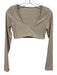 Alo Size Est S Cream Beige Missing Fabric Tag Ribbed Long Sleeve Athletic Top Cream Beige / Est S