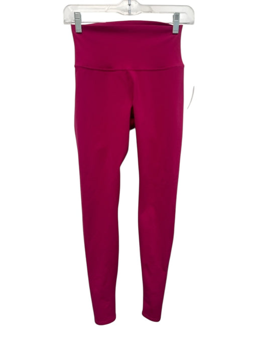 Alo Yoga Size XXS Fuschia Pink Wide Waist Band Full Length Leggings Fuschia Pink / XXS