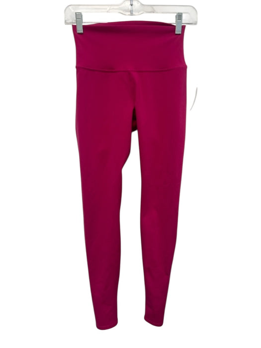 Alo Yoga Size XXS Fuschia Pink Wide Waist Band Full Length Leggings Fuschia Pink / XXS
