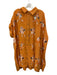 Queen of Sparkles Size XXL Orange Multi Cotton Sequined Button Front Dress Orange Multi / XXL