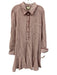 Tuckernuck Size XXL Red & White Linen & Cotton Striped 1/2 Button Dress Red & White / XXL