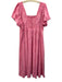 Show Me Your Mumu Size 1X Red Polyester Jacquard Puff Sleeve Zip Back Dress Red / 1X