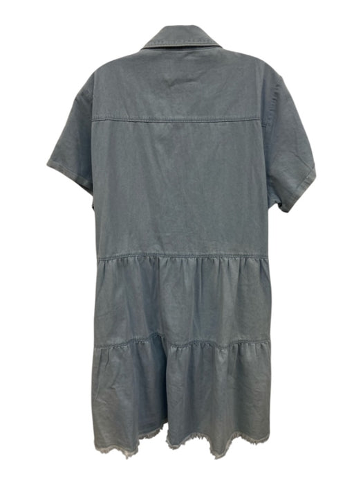 Show Me Your Mumu Size XXL Blue Cotton Button Front Denim Short Sleeve Dress Blue / XXL