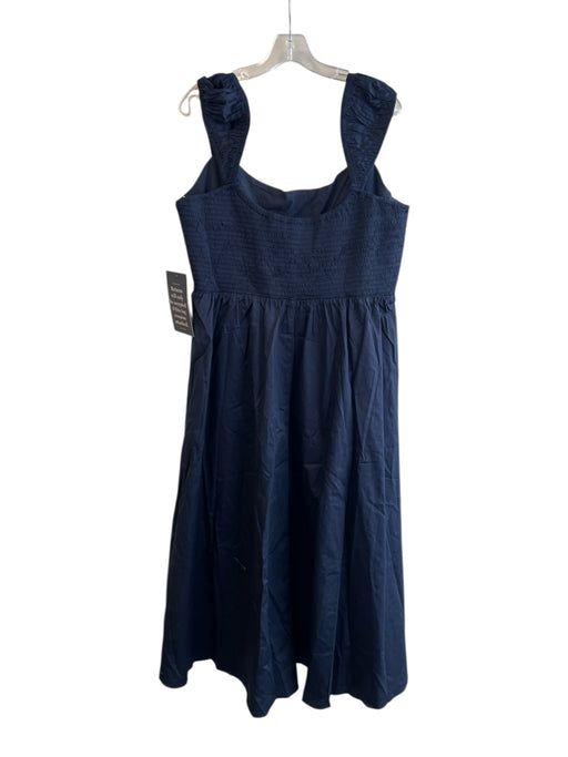 Tuckernuck Size XXXL Navy Cotton Sleeveless stretch back panel Pockets Dress Navy / XXXL