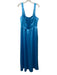 Show Me Your Mumu Size XXL Blue Polyester Square Neck Satin Zip Back Maxi Dress Blue / XXL