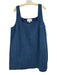 Pomander Place Size XXL Navy Cotton Blend Textured Sleeveless Square Neck Dress Navy / XXL