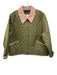 Barbour Size 14 Army Green Synthetic Quilted Collared Cropped Coat Army Green / 14