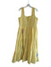 Tuckernuck Size XL Yellow & Tan Cotton Sleeveless Stretch bodice Pockets Dress Yellow & Tan / XL