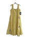 Tuckernuck Size XL Yellow & Tan Cotton Sleeveless Stretch bodice Pockets Dress Yellow & Tan / XL