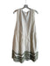 Tuckernuck Size XXL Ivory & Green Cotton Sleeveless Round Neck Lined Dress Ivory & Green / XXL