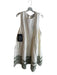 Tuckernuck Size XXL Ivory & Green Cotton Sleeveless Round Neck Lined Dress Ivory & Green / XXL