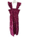 Hill House Size S Purple & Multi Cotton Sleeveless Smocked Bodice Floral Dress Purple & Multi / S