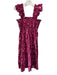 Hill House Size S Purple & Multi Cotton Sleeveless Smocked Bodice Floral Dress Purple & Multi / S