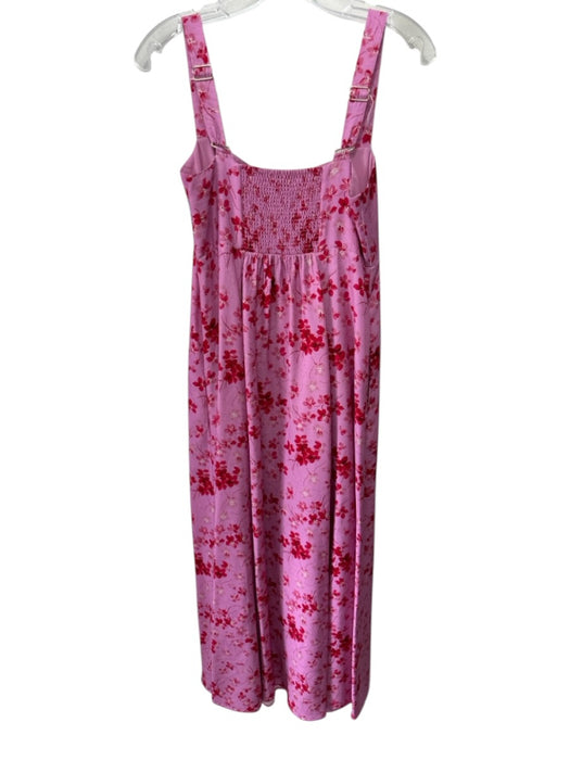 Hill House Size S Pink & Red Cotton Sleeveless Adjustable Shoulder Strap Dress Pink & Red / S