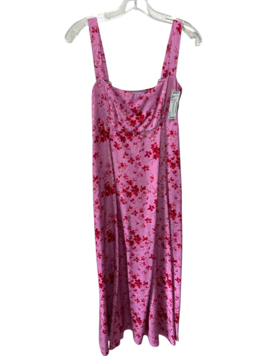 Hill House Size S Pink & Red Cotton Sleeveless Adjustable Shoulder Strap Dress Pink & Red / S