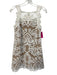 Self-Portrait Size 4 White & Beige Polyester Lace Overlay Sleeveless Dress White & Beige / 4