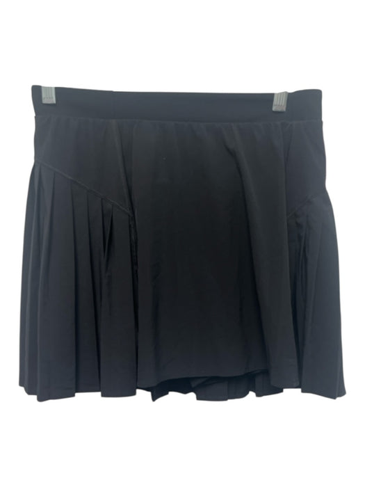 Spanx Size M Black Polyester Blend Elastic Waist Pleat Detail Skort Skirt Black / M