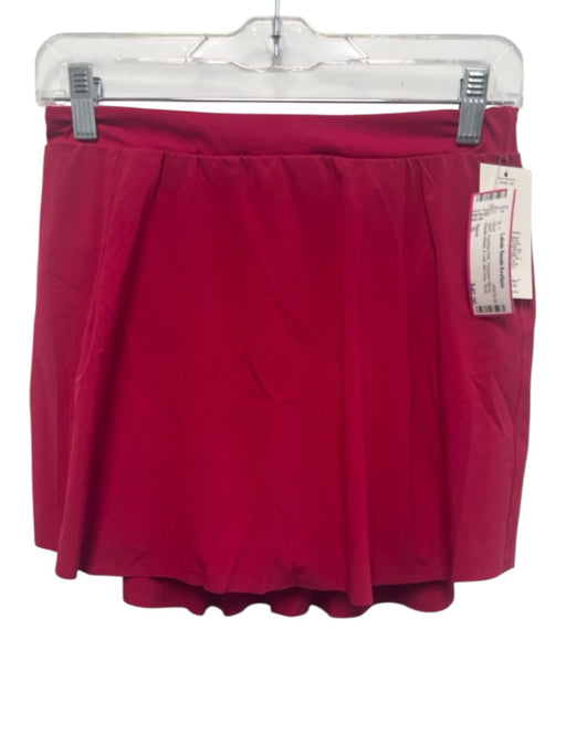 Spanx Size S Fuchsia Pink Polyester Blend Elastic Waist A Line Mid Rise Skirt Fuchsia Pink / S