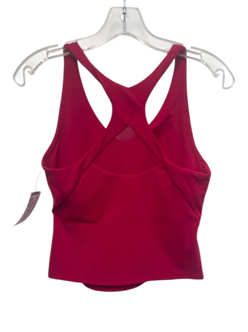 Spanx Size XS Fuchsia Pink Polyester Blend Racer Back Mesh Panel Tank Top Fuchsia Pink / XS