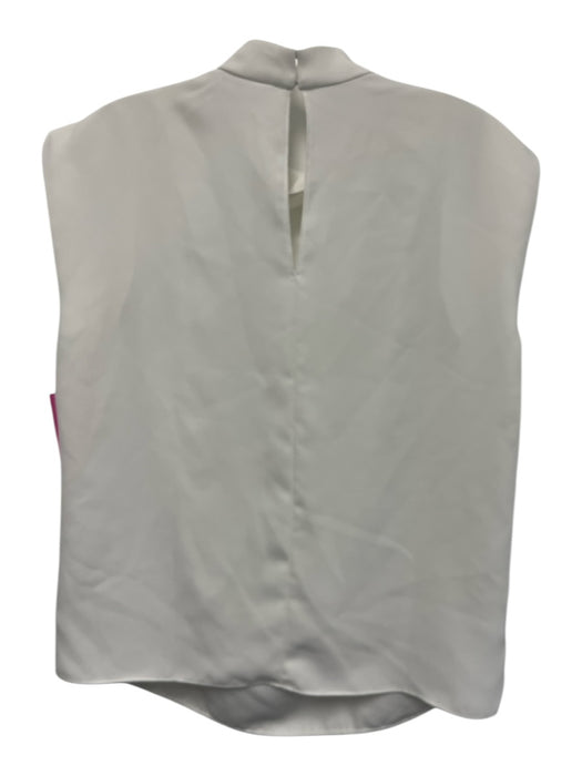Amanda Uprichard Size S White Polyester Cap Sleeve Draped high neck Top White / S
