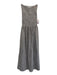 Hill House Size XS Brown & White Sleeveless Gingham Smocked Midi Dress Brown & White / XS
