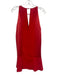 Parker Size S Red Polyester Sleeveless Fabric Block Keyhole Front & Back Dress Red / S
