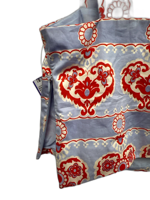 Hill House Size XS Light Blue & Red Cotton Sleeveless Abstract Floral Skirt Set Light Blue & Red / XS